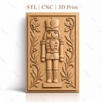 Fichier CNC & impression 3D casse-noisette, décoration florale, haute qualité relief STL
