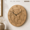 Fichier CNC & impression 3D horloge murale ferme vintage avec tracteur STL