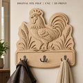Fichier CNC & impression 3D enseigne poulet campagne, STL très haute qualité