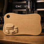 Fichier CNC planche de cuisine, fruits beurre pot, bas-relief pour sculpture sur bois, STL