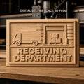 Fichier CNC & impression 3D receiving department camion palettes cartons relief, haute qualité relief STL