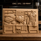 Fichier CNC & impression 3D anatomie humaine, cerveau, œil, torso, haute qualité relief STL