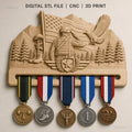 Fichier CNC & impression 3D décoration murale militaire patriotique avec soldat et aigle, STL très haute qualité