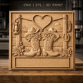 Fichier CNC & impression 3D thème western, bottes, chapeaux, roses, coeur en corde, haute qualité relief STL