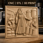Fichier CNC & impression 3D ancien Égypte, homme en toge avec sacs et grenier, haute qualité relief STL