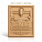 Fichier CNC & impression 3D atelier CNC, fraiseuse, machine à bois, haute qualité relief STL