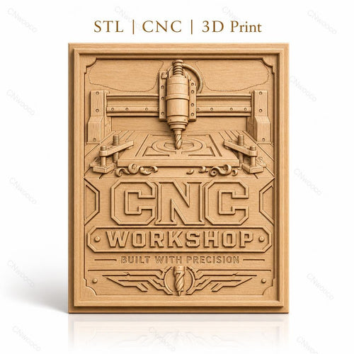 Fichier CNC & impression 3D atelier CNC, fraiseuse, machine à bois, haute qualité relief STL