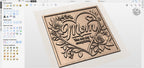 Blumenherz CNC-Datei Rosen – Holz-Basrelief für Muttertagsgeschenk, Wanddekoration Mama STL