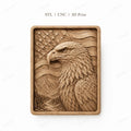 CNC & impression 3D aigle patriotique, fichier STL très haute qualité