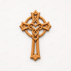 Fichier CNC & impression 3D – croix chrétienne en bas-relief 3D, modèle STL pour sculpture bois et décoration murale