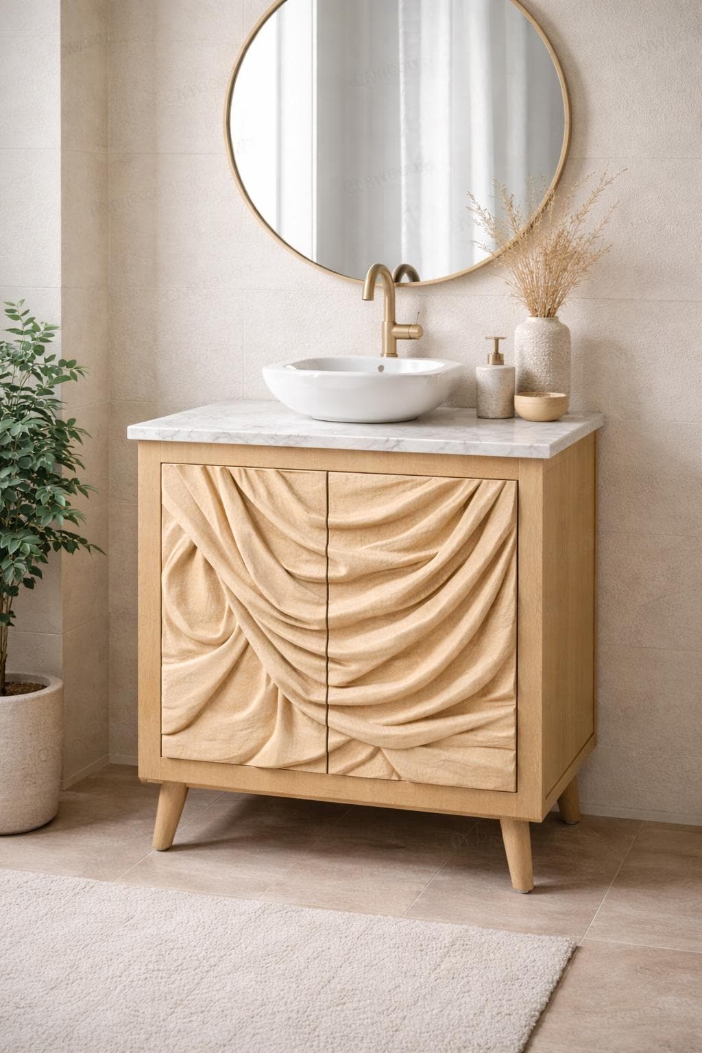 Fichier CNC panneau texture bois – bas-relief style tissu capitonné pour sculpture bois, motif décoratif meuble et porte STL