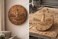 CNC-Datei Leuchtturm-Uhr – Küsten-Flachrelief für Holzskulpturen, nautische Wanddekoration STL