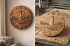 CNC-Datei Leuchtturm-Uhr – Küsten-Flachrelief für Holzskulpturen, nautische Wanddekoration STL