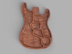 Fichier CNC planche guitare charcuterie, planche fromage design, digital download, fichiers stl dxf svg crv3d