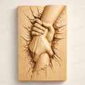 CNC-Datei betende Hände – Flachrelief-Einheit für Holzskulptur, Wanddekoration STL