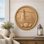 CNC & impression 3D phare marin avec voilier, STL de haute qualité pour sculpture bois bord de mer