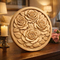 CNC-Datei Rosen Relief 3D, Holz Wanddeko floral, Holzskulptur, 3D STL Gravurmodell