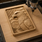 CNC & impression 3D aigle patriotique, fichier STL très haute qualité
