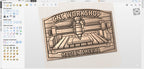 Fichier CNC panneau atelier Made in America – bas-relief bois pour sculpture CNC, décoration murale workshop STL