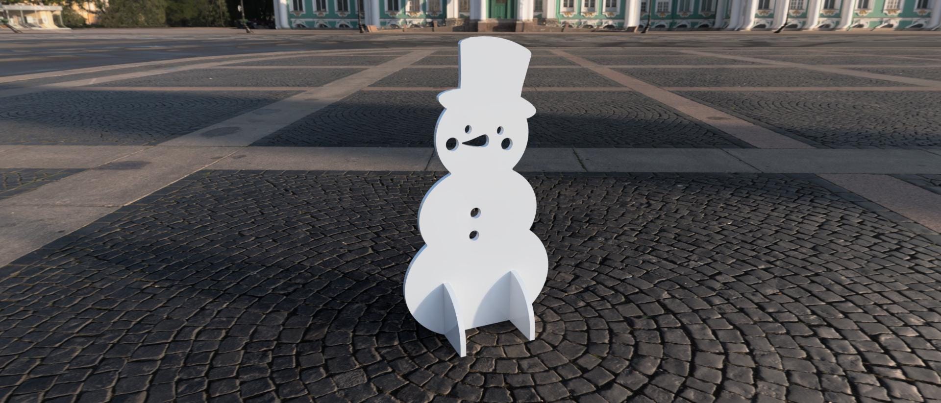 CNC- & Laser-Schneemann Weihnachten – Weihnachtsdekoration für CNC und Laser, Formate svg dxf ai pdf crv3d crv