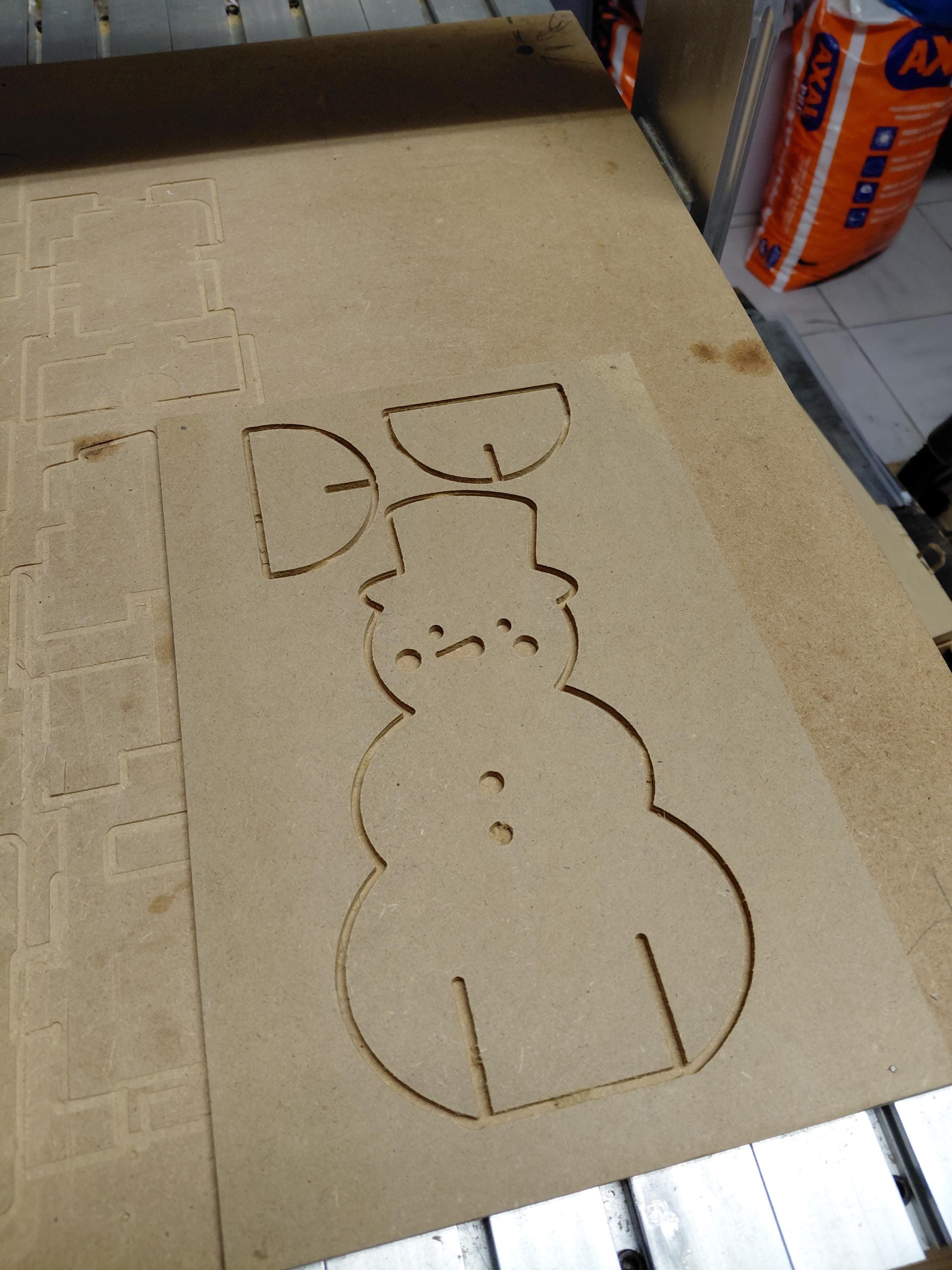 CNC- & Laser-Schneemann Weihnachten – Weihnachtsdekoration für CNC und Laser, Formate svg dxf ai pdf crv3d crv