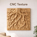 Fichier CNC panneau texture bois racines organiques, bas-relief naturel décoratif, décoration murale, surface bois sculptée, gravure 3D STL