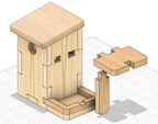 Fichier CNC nichoir à oiseaux – modèle pour fraiseuse CNC, téléchargement digital dxf svg ai pdf crv crv3d