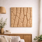 Fichier CNC panneau texture bois brûlé, bas-relief carbonisé rustique, décoration murale, panneau porte meuble, modèle gravure 3D STL