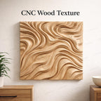 Fichier CNC panneau texture bois flux abstrait – bas-relief pour sculpture bois, design porte de meuble et décoration murale STL