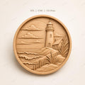 CNC & impression 3D phare bord de mer, fichier STL de haute qualité pour relief bois, coastal lighthouse carving