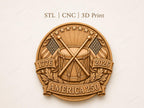 CNC & impression 3D America 250 tambour 1776 2026, relief patriotique USA STL haute qualité pour sculpture bois
