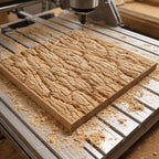 Fichier CNC panneau texture écorce bois, bas-relief rustique arbre, décoration murale, panneau porte meuble, modèle gravure 3D STL