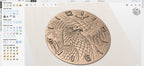 Fichier CNC horloge aigle drapeau USA, bas-relief bois patriotique, décoration murale américaine, sculpture horloge, modèle gravure 3D STL