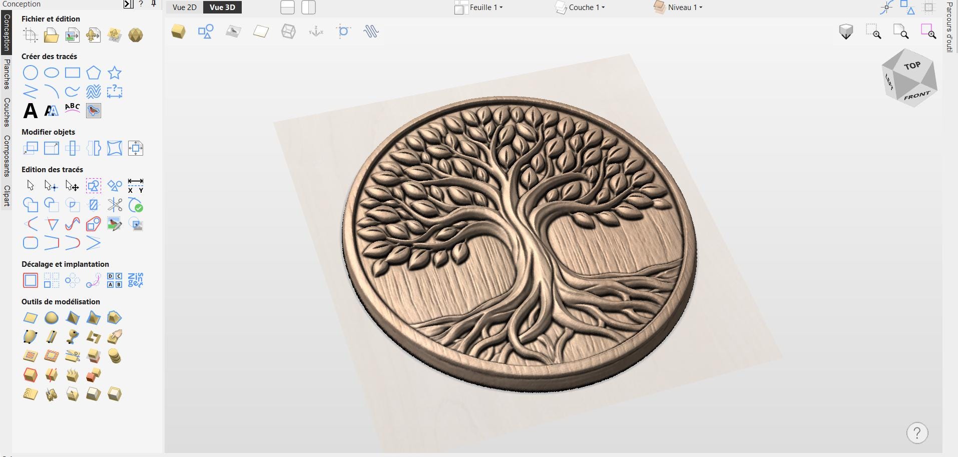 CNC-Datei „Baum des Lebens“ – spirituelles Basrelief für Holzskulpturen, STL-Wanddekoration