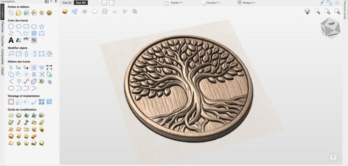 Fichier CNC arbre de vie – bas-relief spirituel pour sculpture bois, décoration murale STL