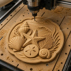 CNC- & 3D-Reliefdruck Muscheln Strand, Meeres- und Urlaubsdekor, STL-Datei sehr hohe Qualität