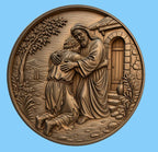 CNC & impression 3D relief de l’Annonciation avec ange Gabriel et Vierge Marie, fichier STL très haute qualité