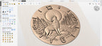 Fichier CNC horloge loup et lune – bas-relief faune sauvage pour sculpture bois, décoration murale STL