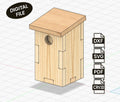 Fichier CNC nichoir oiseaux, modèle 3D jardin, digital download, fichiers dxf svg ai pdf crv crv3d