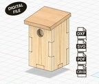 Fichier CNC nichoir oiseaux, modèle 3D jardin, digital download, fichiers dxf svg ai pdf crv crv3d
