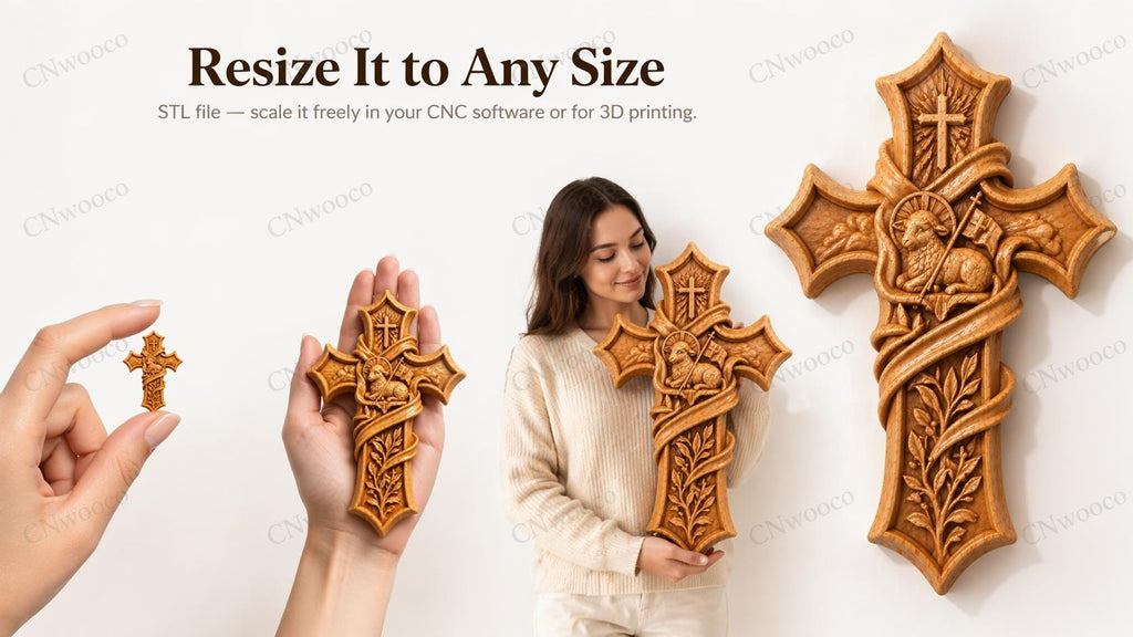 Fichier CNC & impression 3D pack 20 croix religieuses – bas-reliefs chrétiens pour sculpture bois, décoration murale STL