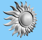 CNC Datei Sonne – 3D Solar-Basrelief für Holzskulptur, Wanddekoration STL
