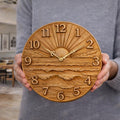 CNC-Datei moderne Meeresuhr – maritimes Basrelief für Holzskulptur, Wanddekoration STL