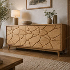 Fichier CNC panneau texture bois motif organique – bas-relief pour sculpture bois, design porte de meuble et décoration murale STL