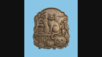 CNC & impression 3D relief chat Halloween avec citrouilles, lanterne et feuilles d’automne, fichier STL très haute qualité