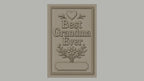 Fichier CNC & impression 3D meilleure grand-mère, fleurs et cœur en relief, haute qualité relief STL