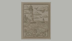 Fichier CNC & impression 3D scène marine, phare, bateau à voile, ancre, relief côtier haute qualité relief STL