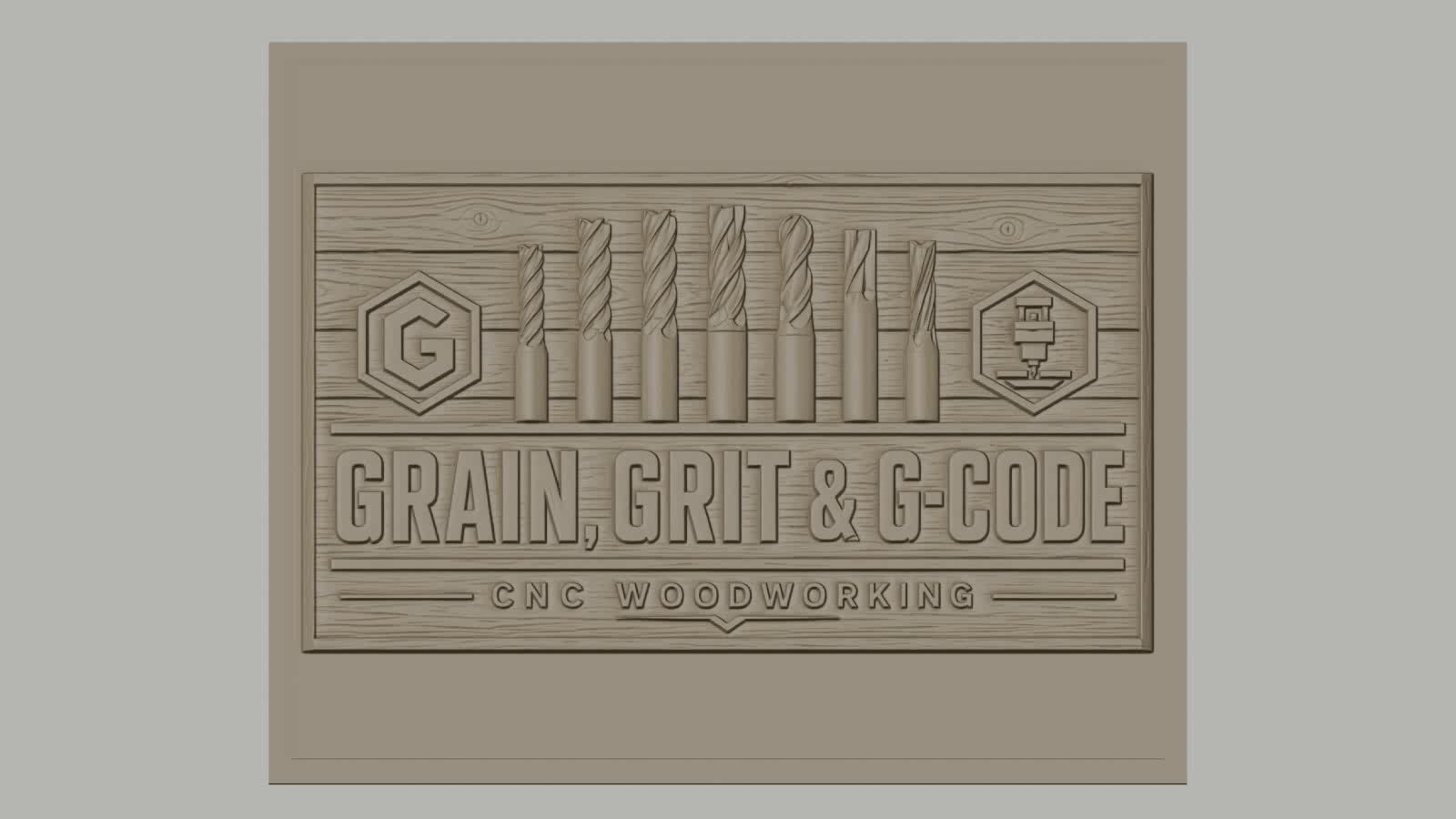 Fichier CNC & impression 3D outils de fraisage, forêt, fraises de coupe, grain bois, haute qualité relief STL