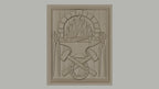 Fichier CNC & impression 3D forgeron, enclume, marteaux croisés, fer à cheval, pinces et feu, haute qualité relief STL