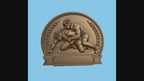 Relief lutte trophée à personnaliser CNC & impression 3D, fichier STL sport combat, STL de très haute qualité